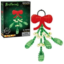 Brickcraft Bricktanicals Mistletoe Brick Building Kit (90-Plastic Piece Set), DIY Building Set, Christmas Décor, Holiday Gift Idea for Flower Lovers