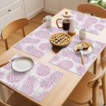 thumbnail image 5 of Pink Pineapple Placemats Set of 2 Summer Botanical Tropical Fruits Place Mats Indoor Wipeable Table Mats Washable Cloth Dining Table Placemats for Kitchen Holiday Party Home Decor 13x19 Inch, 5 of 9