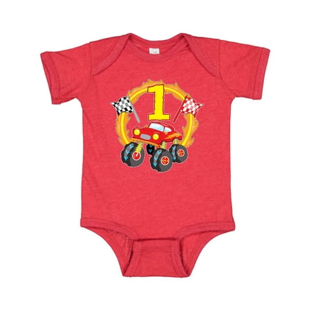 

Inktastic Monster Truck 1st birthday Gift Baby Boy or Baby Girl Bodysuit