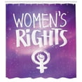 thumbnail image 3 of Girl Slogan Shower Curtain, Womens Rights and a Proud Fist 8 March Activism Productive Movement Strength, Fabric Bathroom Set with Hooks, 69"WX70"L, Multicolor, by Ambesonne, 3 of 3