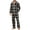 Black- Yellow Plaid, variant on U2SKIIN Men's 100% Cotton Flannel Pajama Sets, Soft Plaid PJS Long Sleeve Sleepwear 2 Piece Button Down Lounge Set（Black- Yellow Plaid,Medium）
