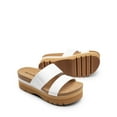 thumbnail image 4 of DREAM PAIRS Women's Platform Wedge Slide Sandals Slip on Comfortable Beach Sandals 2-Strap Cork Fashion Sandal with Arch Support, 4 of 6