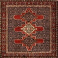 thumbnail image 1 of Ahgly Company Machine Washable Indoor Square Traditional Saffron Red Area Rugs, 8' Square, 1 of 7