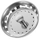 thumbnail image 4 of Cubierta del colador del fregadero de la cocina de acero inoxidable Tapón de basura Tapón de residuos Filtro del fregadero Cubierta del colector de pelo Plata, 4 of 6