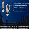 thumbnail image 2 of Gem Stone King 10K Yellow Gold White Moissanite and Lab Grown Diamond Earrings for Women | 0.55 Cttw | Gemstone Birthstone | Heart Shape 4MM, 2 of 7
