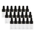 thumbnail image 2 of 20 Pieces Empty Glass Dropper Clear Leakproof Perfume Bottles Containers for Perfume Oils Liquids Black 2ml, 2 of 8
