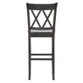 thumbnail image 3 of Weston Home Farmhouse Vintage Double X Solid Wood Bar Height Chair, Set of 2, Antique Black, 3 of 5