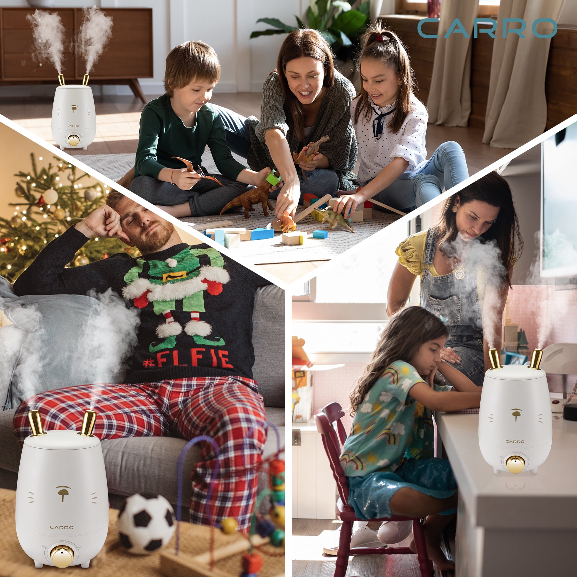 0.8 gal Ultrasonic Cool Mist Humidifier with 360° Rotatable Nozzle Essential Oils Tray Auto Shut-off