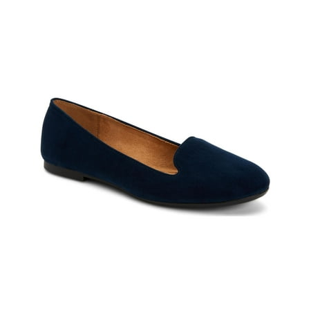 

STYLE & COMPANY Womens Blue Perforated Padded Alyson Round Toe Slip On Loafers Shoes 6.5 M