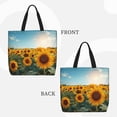 thumbnail image 2 of Fotbe Sunlit Sunflower Field Bolsa Tote con Estampado para Mujer, Bolsos con Cremallera, Bolsa de Hombro Casual de Gran Capacidad con Bolsillos Internos, 2 of 7