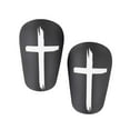 thumbnail image 4 of 2 piezas Mini espinilleras de fútbol espinilleras de fútbol adultos niños juego de fútbol ligero espinilleras protectoras de fútbol Negro 8x5cm, 4 of 8