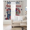 thumbnail image 2 of 4th of July Blackout Curtains for Bedroom Living Room Darkening Curtains 84 Inch Length 2 Panels Set Independence Day Blue Red Spring Floral Rustic Window Curtain Window Treatment Drapes 42"x84", 2 of 9