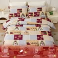 thumbnail image 3 of Jessy Home Christmas Quilt Set Queen/Full Size Rustic Holiday Bedding Set Snowman Cabin Lodge Quilt Lightweight Soft Microfiber Xmas Bedspread Coverlet Christmas Gift with 2 Pillowcases, 3 of 10