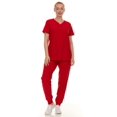 thumbnail image 7 of HEAL+WEAR Soft Stretch Scrub Set 4-Way Stretch V-Neck Top & Cargo Jogger Pants for Women, 7 of 7