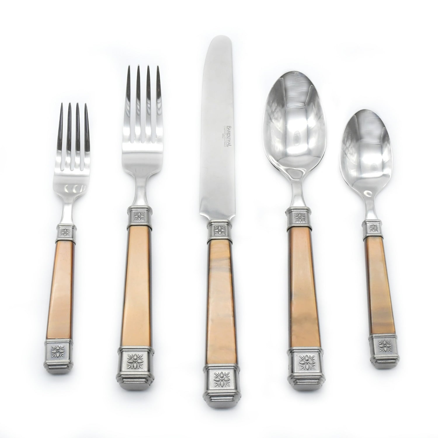 Barenthal Rosette 20pc. 18/10 Stainless Steel Silverware Set, Brown