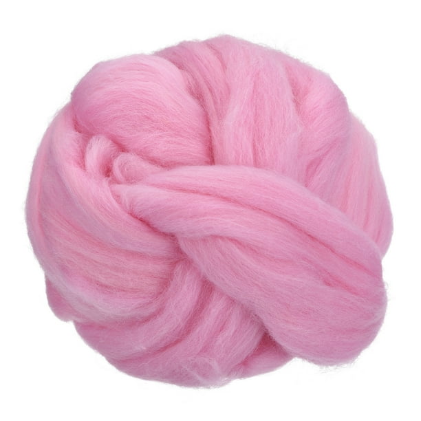 Aguja Fieltro Lana Unique Bargains 8.5 Oz Naturaleza Fibra Lana Hilo Mechero Rosa Agua Claro