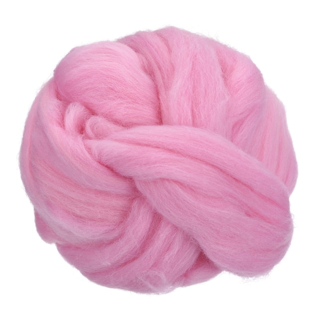 Aguja Fieltro Lana Unique Bargains 8.5 Oz Naturaleza Fibra Lana Hilo Mechero Rosa Agua Claro