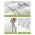 thumbnail image 4 of Marble White Bar Stool Covers Set of 2, Ombre Grey Modern Minimalist Stretch Washable Bar Chair Covers with Backs, Removable Pub Counter Height Chair Cover for Kitchen Dining Room Cafe, 4 of 7