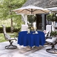 thumbnail image 2 of Round Outdoor Tablecloth with Umbrella Hole and Zipper, 60 Inch Blue, Washable Waterproof Table Cloth Spill Proof Wrinkle Free Table Cover for Patio Spring Summer Picnic, 2 of 6