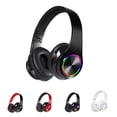 thumbnail image 4 of Bearachild Nuevo B39 Auriculares Bluetooth inalámbricos plegables portátiles LED Luces de respiración coloridas con MIC Soporte Tarjeta TF Cables de audio/vídeo negro, 4 of 6
