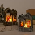 thumbnail image 4 of Michellecmm Christmas Night Lights with Hanging Loop Retro House Santa Claus Luminous Decorative Ornaments for Home Holiday Decor, 4 of 6