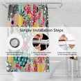 thumbnail image 6 of Boho Cactus Shower Curtain for Bathroom Green and Red Tropical Colorful Plant Shower Curtain with Hooks Waterproof Polyester Fabric Modern Artistic Decorative Shower Curtain, 36x72 Inch, 6 of 6
