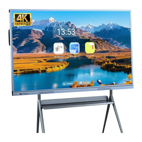 JYXCN 4K Smart Board 55 inch All-in-One Touch Screen Interactive Whiteboard with Dual System & Cloud Sharing for Classroom, Office & Presentations