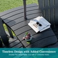 thumbnail image 2 of Walsunny Adirondack Chairs Set of 2 Fire Pit Chair Set with Connecting Tray Cup Holder Removable Tabletop,All-Weather HDPE Outdoor Chair Set for Patio Garden Lawn,Black, 2 of 7