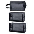 thumbnail image 3 of Travel Accessories Women Makeup Travel Bag Grenadine Material Black 21X12X8CM 3Pcs, 3 of 3