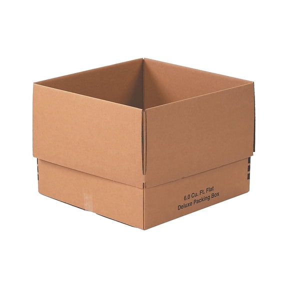24 in x 24 in x 18 in Moving Box, Kraft, Corrugate, Single Wall, 32 ECT, 10 PK