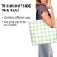 thumbnail image 2 of Balery Green Checkboard Bolsa Tote Estilo Estético con Cremalleras, Bolsa de Hombro, Bolsa de Compras Grande y Plegable, 2 of 8
