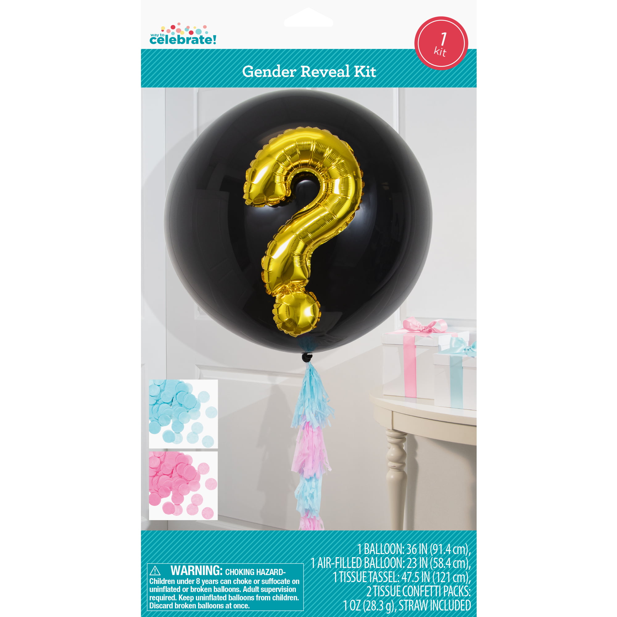 Gender Reveal Balloon Kit, Giant Gender Reveal Balloon, Gender