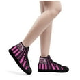 thumbnail image 6 of Breast Cancer Awareness In October We Wear Pink High Top Canvas Shoes Sneakers Black Size 13, 6 of 7