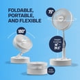 thumbnail image 4 of NEXAIR Ventilador plegable, ventilador portátil oscilante de 4 velocidades, altura ajustable de 14 a 40 pulgadas, ventilador plegable con control remoto con batería recargable de 10,000 mAh, ventilado, 4 of 5