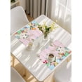 thumbnail image 5 of Easter Bunny Placemats Set of 8, Spring Watercolor Eggs Flower Wood Grain Pink Placemats for Dining Table, Place Mats for Kitchen Tabletop, Waterproof Wipeable Dining Table Mats Set, 5 of 9