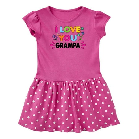 

Inktastic I Love You Grampa with Flowers Gift Baby Girl Dress