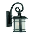 thumbnail image 6 of Matte Black Frosted Linen Glass Lantern Wall Light, 6 of 6