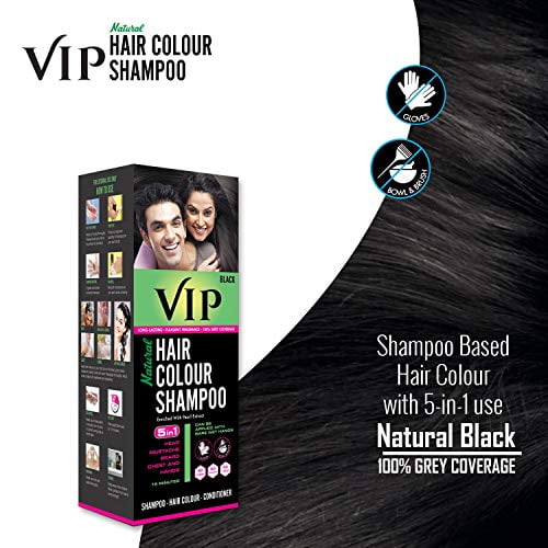 barriere Landsdækkende Peer VIP HAIR COLOUR SHAMPOO (Black, Pack of 2) - Walmart.com
