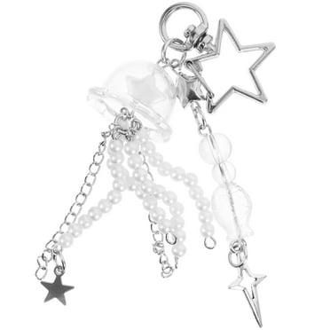Jellyfish Star Keychain Purse Charm Cute Pendant Keychain Decorative Pendant  Keychain for Girl