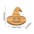 thumbnail image 3 of Lksixu Halloween Wooden Cutting Board for Kitchen, 10"x12" Pumpkin Shaped Serving Tray, Farmhouse Gothic Charcuterie Board, Halloween Decorative Food Dish Platter for Party Holiday, 3 of 6