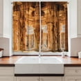 thumbnail image 2 of Ambesonne Vintage Kitchen Curtains, Famous Monument, 55"x39", Sand Brown, 2 of 3