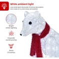 thumbnail image 4 of Lighted Polar Bear Family 2PCS - Large All-Weather Pre-Lit Outdoor Christmas Décor for Front Yard and Lawn with 140 Pre-Strung LED Lights, Zip Ties, Extension Cord, and Ground Stakes - Red/White, 4 of 9
