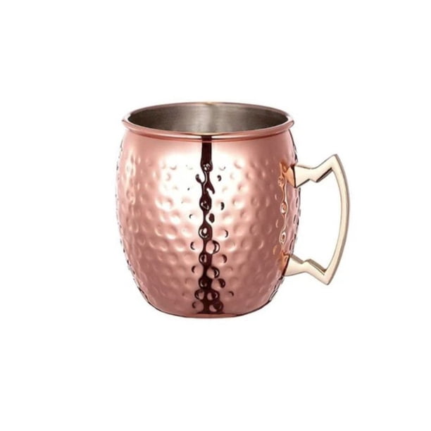 Tazas Mini De Cobre Chapado – 4 Unidades De 60 Ml Para Cócteles Y Chupitos (acero Inoxidable, Diseño Martillado)