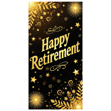 LUUFILx Retirement Backdrop Banner Blue Balloons Stars Decoration Party Supplies Celebration Background Happy Retirement New Journey Photography Props Decorations