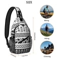 thumbnail image 3 of Rustic Folk Style Sling Backpack Lightweight Crossbody Bag with Stripes and Plaid Patterns for Travel and Daily Use, 3 of 6