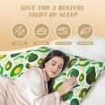 thumbnail image 4 of Lsque Green Avocado Body Pillow Case Cover,Ultra-Soft Microfiber Bed Pillow Cases 20x54 inches,Elegant Bedding,Breathable Durable Pillow Cover with Envelope Closure, 4 of 8