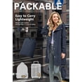 thumbnail image 3 of American Trends Womens Rain Jacket Long Waterproof Rain Jacket Women Lightweight Womens Raincoat Packable Trench Coats Navy XL, 3 of 7