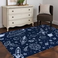 thumbnail image 3 of Funny Universe Area Rugs 4x6 ft Cartoon Rocket Graffiti Alien Spaceship Planet Washable Rug Non Slip Indoor Carpet Absorbent Floor Mat for Living Room Bedroom Dining Room, 3 of 9