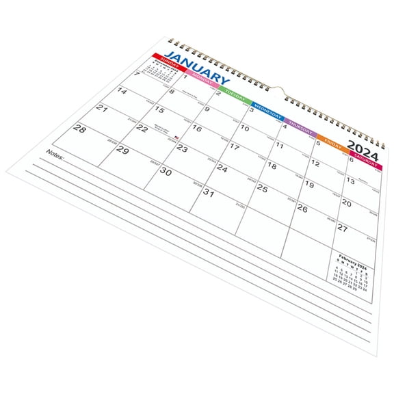 SOPOTUTU Sturdy Hanging Wall Calendar with Appointment Features for Home Assorted Colors