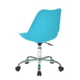 thumbnail image 5 of Pemberly Row Chaise de Bureau Bleu Sarcelle avec Base Pneumatique Chromée, 5 of 5